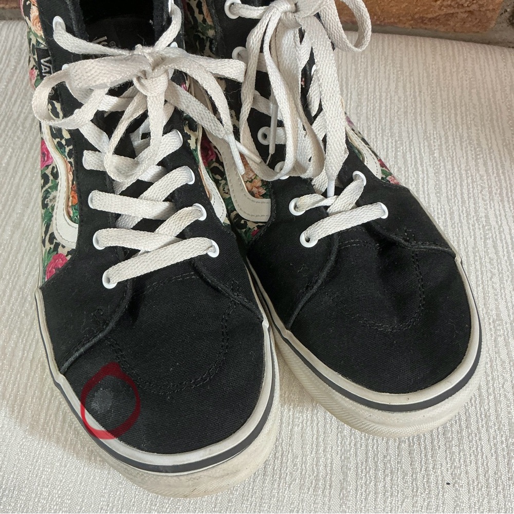 VANS-OFF-THE-WALL Youth Floral Hi-Top Shoes - Picture 14 of 14